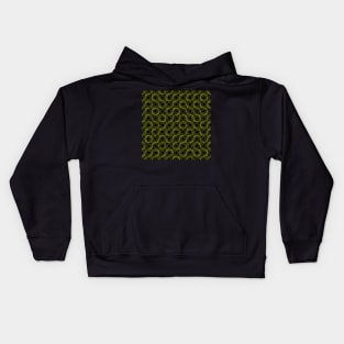 Truchet - Abstract curves black / green Kids Hoodie